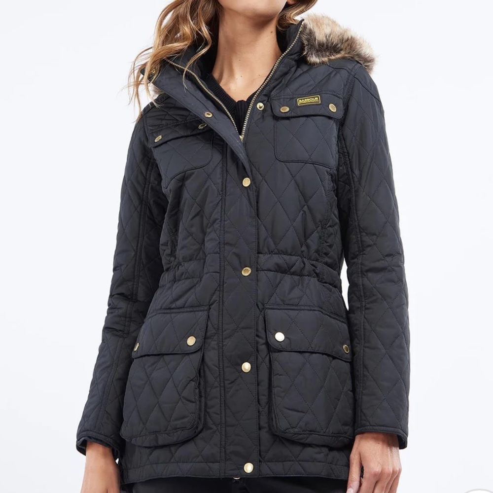 BARBOUR INTERNATIONAL ENDURO QUILTED JACKET BLACK